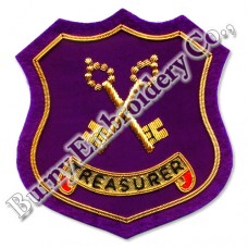 Masonic Regalia Shield Keys Hands Embroidery Blazer Badge